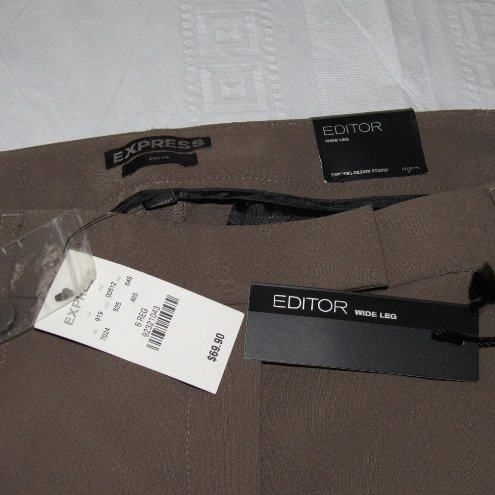 NWT EXPRESS Editor Wide Leg Career Pants Size 6R - Picture 3 of 6